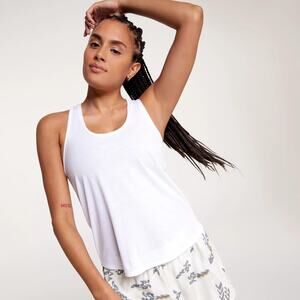 CALIA Twist Back Tank Women’s Large White Yoga Training Activewear NWT